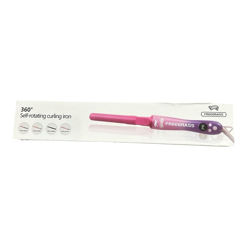 FREEGRASS 360° Self-Rotating Curling Iron Titanium Flat Iron